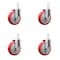 Service Caster Regency 600CASTHD4P Replacement Caster Set, 4PK REG-SCC-SQ20S514-PPUB-RED-34-4 - alternate 1